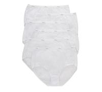 Hanes Women's Cotton Briefs 6 Pack (White, Size 7)