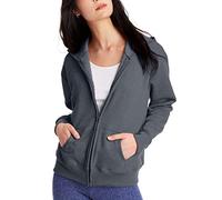 Hanes Women's Full-Zip Hooded Jacket, Slate Heather, Large