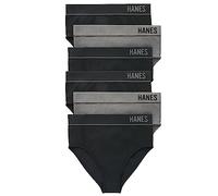 Hanes Women's Originals - Paquete de Bragas acanaladas sin Costuras, Ropa Interior el Stica Acanalada, Paquete de 6, Negro/Heritage Grey Marle, XS