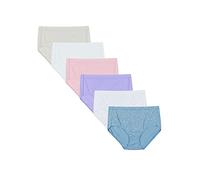 Hanes Women's Pure Comfort Briefs 6-Pack, Assorted, 7