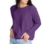 Hanes Women's V-Notch Pullover Fleece Sweatshirt, Violet Splendor Heather,