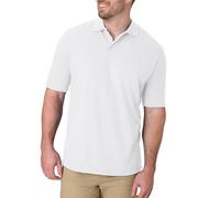 Hanes X-Temp - Polo de manga corta para hombre, peso medio, Blanco, Large