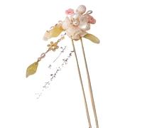 Hanfu Hair Stick Hairpin Earrings Accessories Set Long Fringed Vintage Flower Handmade Wedding Jewelry(Color 06)