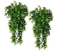 Hanğ Artificial Plants Indoor - Year Round Greenery No Maintenance | 2 unidades de 80 cm de imitación para plantas de colgar y plantas de eucalipto realistas | For Wall Home Room Indoor Outdoor Decor