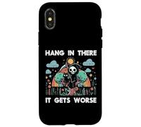 Hang In There It Gets Peor Funny Diciendo Meme Hombres Mujeres Niños Carcasa para iPhone X/XS