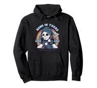 Hang In There It Gets Peor Funny Retro Existencial Dread Sudadera con Capucha