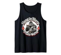 Hang in There It Gets Peor Gorilla Design Camiseta sin Mangas