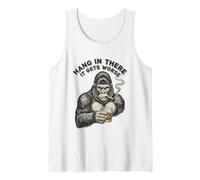 Hang in There It Gets Peor Gorilla Design Camiseta sin Mangas