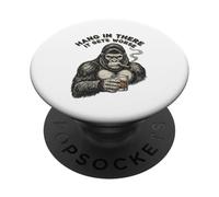 Hang in There It Gets Peor Gorilla Design PopSockets PopGrip Adhesivo