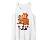 Hang In There Punch Cute Orangután Y Mono Camiseta sin Mangas