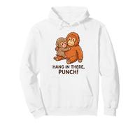 Hang In There Punch Cute Orangután Y Mono Sudadera con Capucha