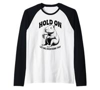Hang On Let Me Overthink This Funny Capybara Overthinking Camiseta Manga Raglan