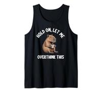 Hang On Let Me Overthink This Funny Capybara Overthinking Camiseta sin Mangas