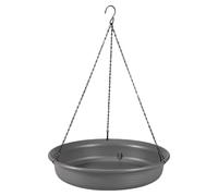 Hangable Bird Bath Bowl, Garden Outdoor Birdbath Tray, S-Shaped Hook Design, Wildlife Feeder Plate 11.81x11.81x18.9 Inches Water Pot for Patio, Garden, and Backyard Decking