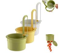 Hangable Kitchen Sink Drain,Hangable Sink Strainer Basket, 2025 Upgraded Kitchen Sinks Basket, Faucet Food Waste Catcher,Press Automatic Dumping Kitchens Draining Baske (Yellow+White+Green)