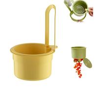 Hangable Kitchen Sink Drain,Hangable Sink Strainer Basket, 2025 Upgraded Kitchen Sinks Basket, Faucet Food Waste Catcher,Press Automatic Dumping Kitchens Draining Baske (Yellow)