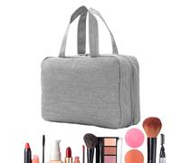 Hangable Makeup Organizer, Roll-Up Makeup Brush Case Pouch Holder, 10,63 x 7,09 x 3,15 pulgadas 4 en 1 plegable Cosmetics Storage, Portable Case for Women, Cosmetic Bag Waterproof, Gris, Se référer au