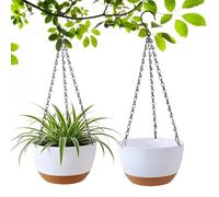 Hangable Planter | 2 Pieces Self Watering Vase Decor with Drainage Holes