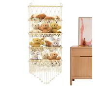 Hangable Plush Doll Storage Net - Stuffed Animal Storage | Boho 4-Layer Stuffed Toy Net Organizer, For Dormitory Apartment Kindergarten Nursery Playroom Living Room