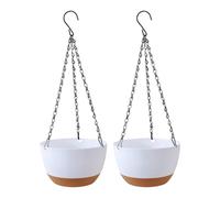 Hangable Pot | 2 Pieces Self Watering Vase Decor with Drainage Holes | Appearance That Elevates Aesthetics and Provides A Fashionable Design For Any Space. Perfect For Suspending In Sunlit Rooms, On