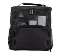 Hangable Toiletry Bag, Mesh Shower Bag with Hook, 9.8x8.2x3.1 Inches Portable Quick Dry Large Capacity Mesh Travel Toiletry Bag for College Dorm, Gym, Camp & Travel