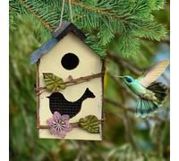 Hangable Wooden Birdhouses - Decorative Outdoor Bird Cage, Adorable Garden Ornament for Birds | Weatherproof Wooden Shelter for Patio, Yard, and Park, Beautiful Garden Decoration, giftsss for Bird