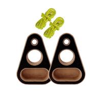 Hangboard Climbing - Tabla de entrenamiento en roca, equipo de fitness portátil de madera con diseño de agarre múltiple para acondicionamiento de dedos y antebrazos, tabla de entrenamiento con agarre