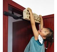 Hangboard de escalada en roca con barra de dominadas para puerta, incluye jarra, pinzas, bolsillos, bordes y pendientes para entrenamiento de escalada en roca (10-21 cm)