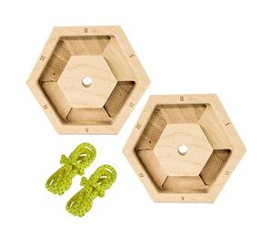 Hangboard hexagonal - Unidad de desarrollo de resistencia de dedos sólida de alta calidad, sistema profesional de dominadas para mejorar el agarre del antebrazo, programa de ejercicios de escalada