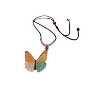 HANGELI - Collar con colgante de mariposa, con lentejuelas coloridas y estéticas, joyería de moda para mujer, estilo étnico clásico