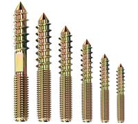 Hanger Bolts, 10pcs Double-ended Threaded M4/M5/M6/M8/M10 Double Head Carbon Steel Self-tapping Screw for Furniture Metal Screws(M6x40mm)