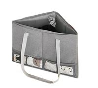 Hanger Storage Bin - Foldable Container with Handles For Organized Spaces | Triangle Hanger Holder Stand with Durable Design Space Saving Tidy Storage For Closet Laundry Room Wardrobe