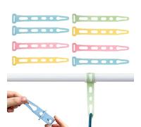 Hanger Windproof Clips | 10 Pieces Anti-Slip Colorful Shockproof Buckle - Smart Wardrobe Solution Falling Fixing Clips Grip - For Drying Washing Travel RV Wall Cruise Backyard Balcony Ceiling Patio