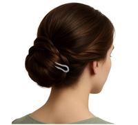 HangErFeng Horquilla decorativa en forma de U para mujer, accesorios plateados 919