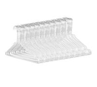 Hangerworld 100 Cintres 40cm Fins et Solides en Métal Blanc avec Barre Pantalon et Encoches, Taille Universelle