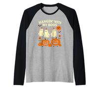 Hangin' With My Boos - Calabazas fantasmas de Halloween Camiseta Manga Raglan