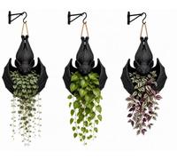 Hanging Bat Plant Pot,Gothic Bat Planter,3D Printed Bat ShapedHanging