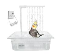 Hanging Bird Bath, Bird Baths, Automatic Bathtub with Shower | Shower Fountain | Grooming Tub Cage Accessories For African Grey Lovebirds Cockatiel Conures Parakeets and Birdcages Accessory