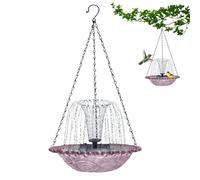 Hanging Bird Bath with Solar Fountain | Outdoor Solar Hanging Bird Bath Fountain,Attracts Hummingbirds,Garden Decoration For Wildlife Landscape Yard Nature Lovers Porch Backyard Outdoor