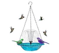 Hanging Bird Bath with Solar Fountain | Outdoor Solar Hanging Bird Bath Fountain,Attracts Hummingbirds,Garden Decoration For Wildlife Landscape Yard Nature Lovers Porch Backyard Outdoor