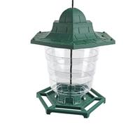 Hanging Bird Feeder - Retractable Weather Proof Wild Bird Feeders with 360° Feeding | Rainproof Transparent Seed Dispenser For Backyard, Patio Decor, Garden, Deck and Balcony Railing