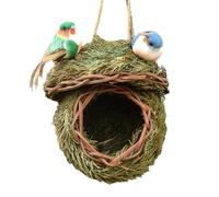 Hanging Bird Nest House - Hand Woven Bird Nest,Handwoven Straw | Breathable All-Season Decoration For Windowsill Courtyard Yard Parks Bluebird Robin WREN Swallow