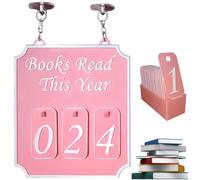 Hanging Bookshelf Counter Bookish Decor,Books Read This Year Counter,Personalized Hanging Bookshelf Sign Nook Decor,Library Decors Gifts for Books Lovers