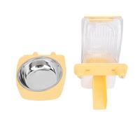 Hanging Cat Food Dispenser Large Capacity Space Saving Pet Hanging Food Water Feeder Adjustable Outlet Food Dispenser Power-Free for Cage (Yellow)