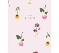 Hanging Florals - 2025 Planner - Monthly, Weekly & Daily Organizer: 14 Month Agenda & DAILY HABIT TRACKING - Aesthetic Soft Touch Cover (7.5in x 9.25in)