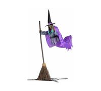 Hanging Flying Witch On Broom Ghost Ornament Halloween Party Welcome Decor