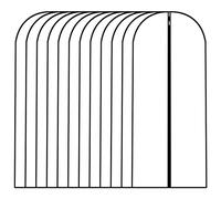 Hanging Garment Bags 12 Pack Breathable Suit Bag Covers with Zip PEVA Clothes Cover Bags Coat Garment Bags Waterproof Dress Cover Bags for Wardrobe Storage and Travel, Clothes Covers for Coats