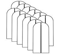 Hanging Garment Bags 12 Pack Breathable Suit Bag Covers with Zip PEVA Clothes Cover Bags Coat Garment Bags Waterproof Dress Cover Bags for Wardrobe Storage and Travel, Clothes Covers for Coats
