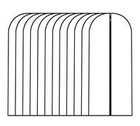 Hanging Garment Bags 12 Pack Breathable Suit Bag Covers with Zip PEVA Clothes Cover Bags Coat Garment Bags Waterproof Dress Cover Bags for Wardrobe Storage and Travel, Clothes Covers for Coats