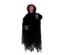 Hanging Ghost Décor, Halloween Ghosts Décor, Spooky Hanging Ghost, Esqueleto Flying Ghost, 91 cm/91 cm/36 pulgadas, decoraciones de Halloween, fantasmas de Halloween con ojos rojos para suministros de